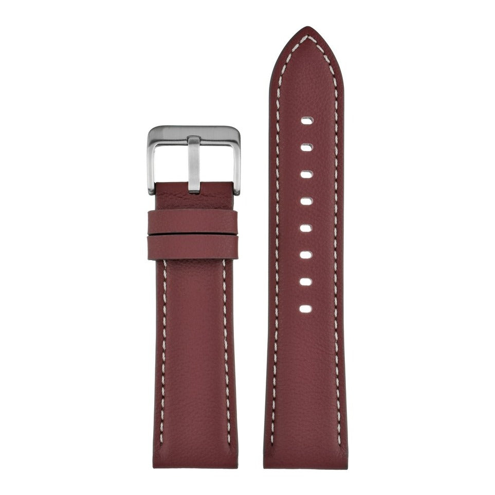 Lucca Italian Leather Watch Strap - Red