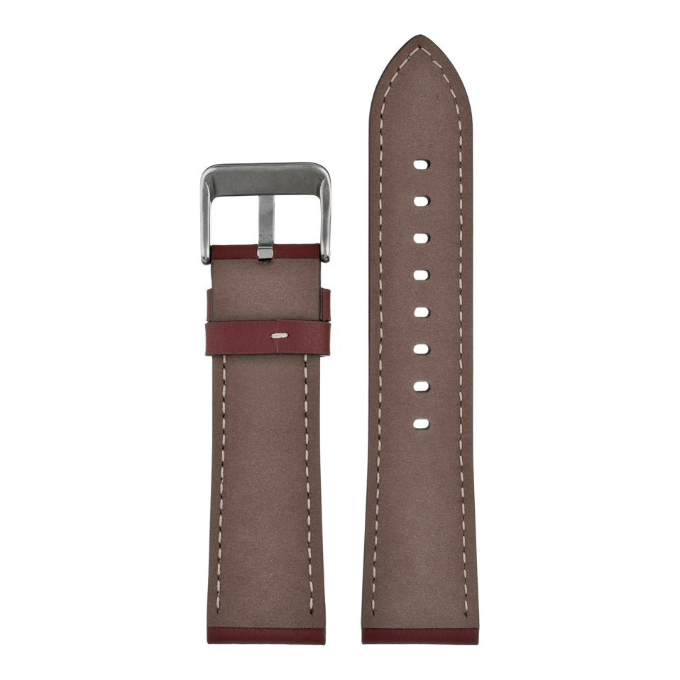 Lucca Italian Leather Watch Strap - Red