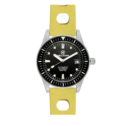 Helicon Master 62 Dive Watch Granite - Yellow Skin Diver