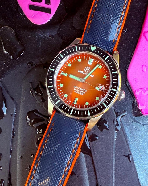 Helicon Master 62 Dive Watch Technical Performance edition - Iridium, Blue & Orange