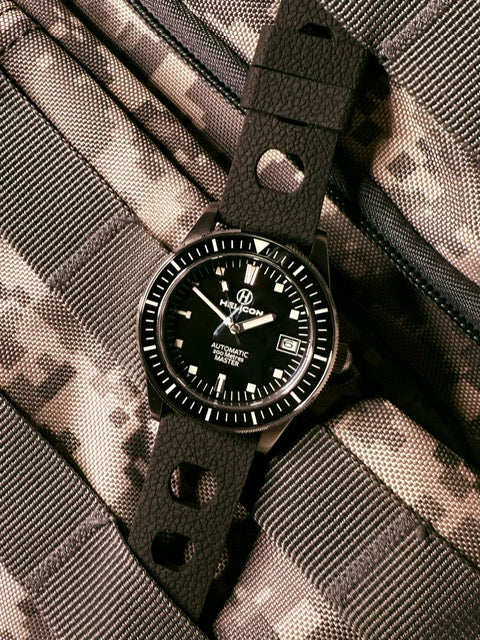 Helicon Master 62 Dive Watch - All Black Mil-Spec Edition