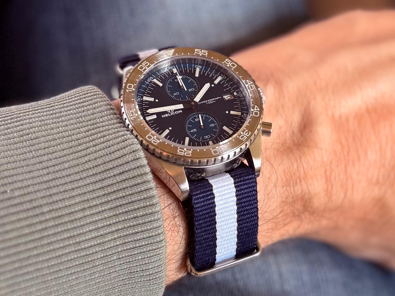 Helicon Nylon Strap - Blue & White