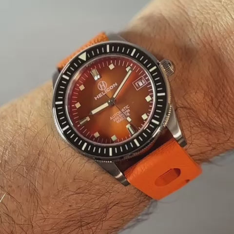 Helicon Master 62 Dive Watch Iridium - Orange Skin Diver