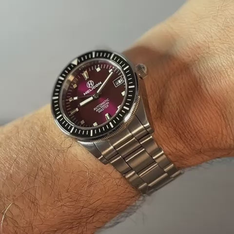 Helicon Master 62 Dive Watch Claret